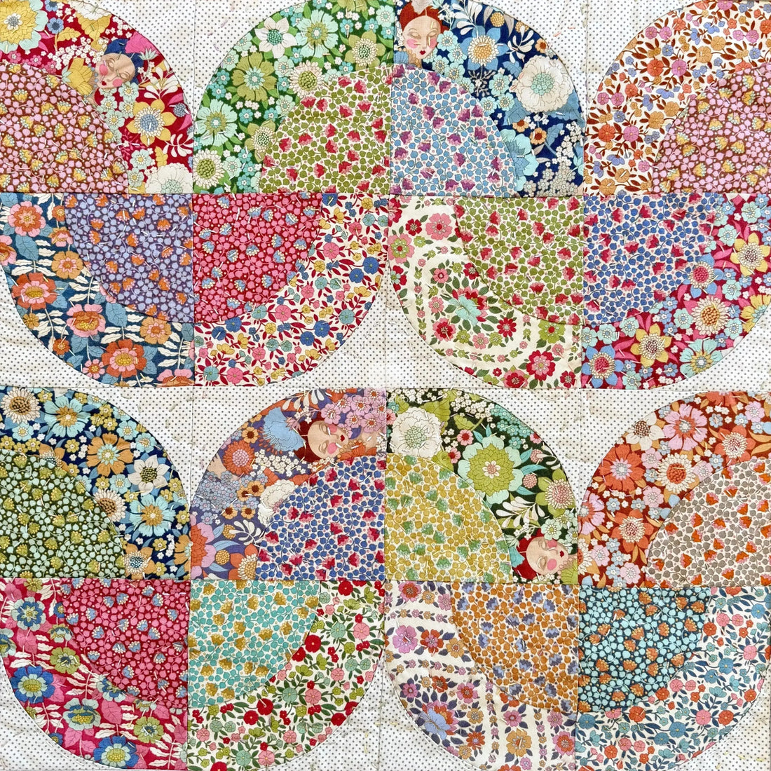 Craftapalooza Designs - Take the Wheel Quilt - Tilda Wallflower Fabric