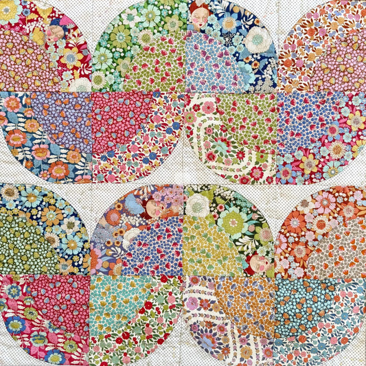 Craftapalooza Designs - Take the Wheel Quilt - Tilda Wallflower Fabric