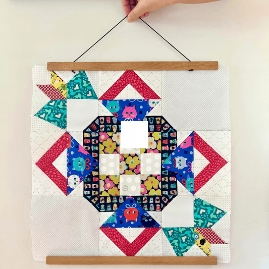 Kitty Basket Meow quilt block - Craftapalooza Designs