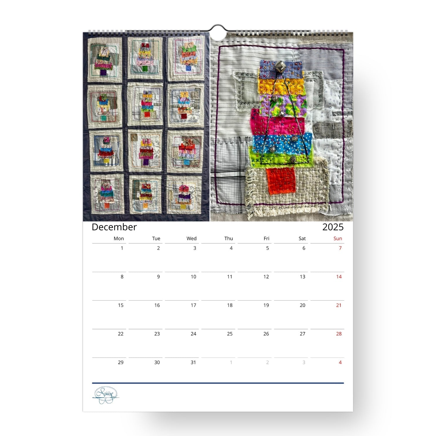 2025 Patchwork Calendar - Rest of WorldCraftapalooza DesignsPrint Material