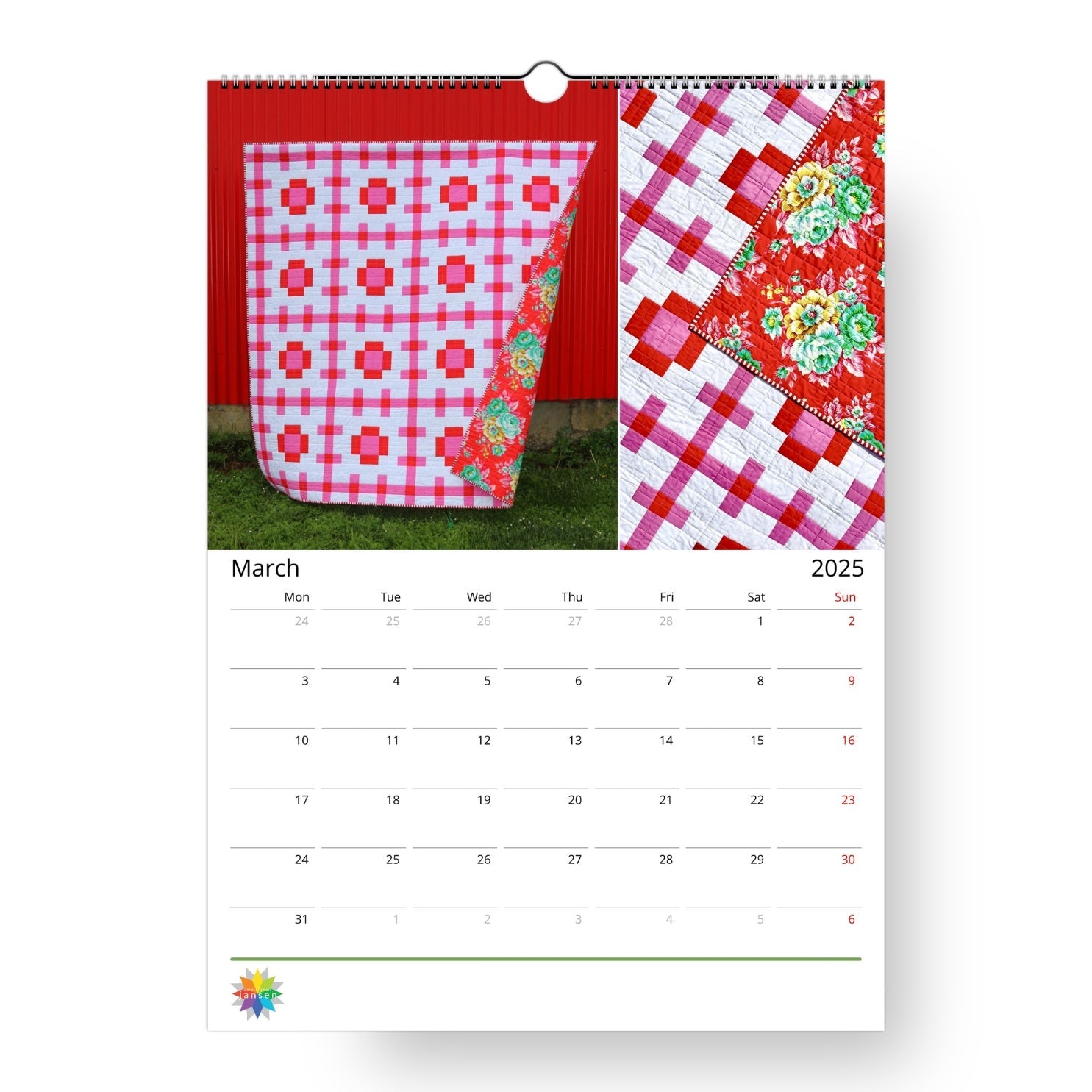 2025 Patchwork Calendar - Rest of WorldCraftapalooza DesignsPrint Material