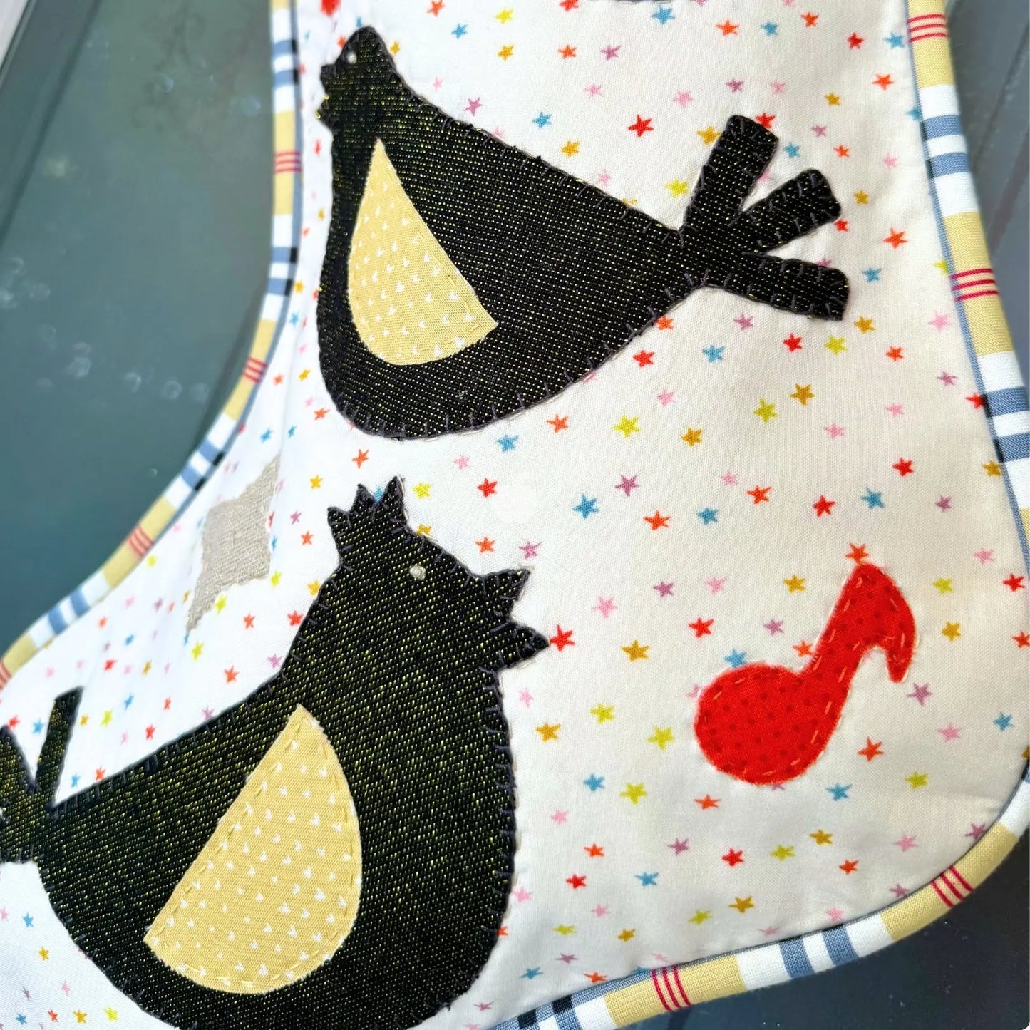 Four Calling Birds Stocking PDF Pattern – 12 Days Stocking Series #1 Craftapalooza Designs