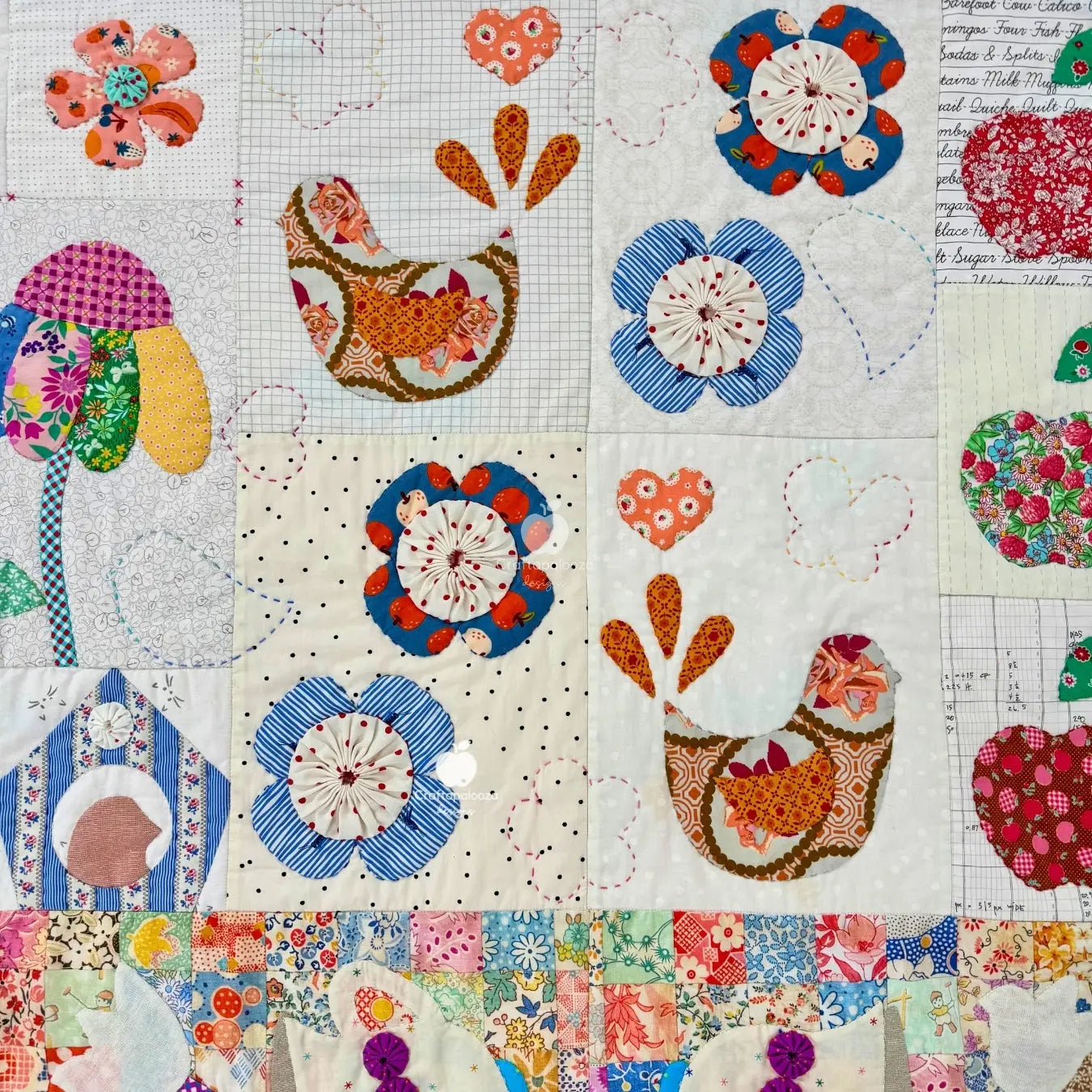 Meadowlicious Quilt PDF Applique Pattern Craftapalooza Designs