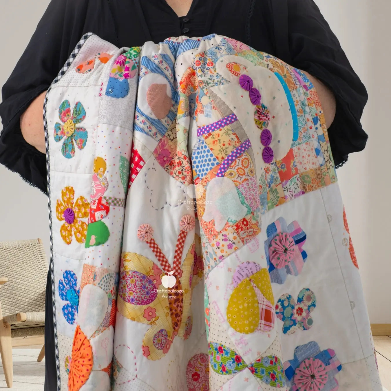 Meadowlicious Quilt PDF Applique Pattern Craftapalooza Designs