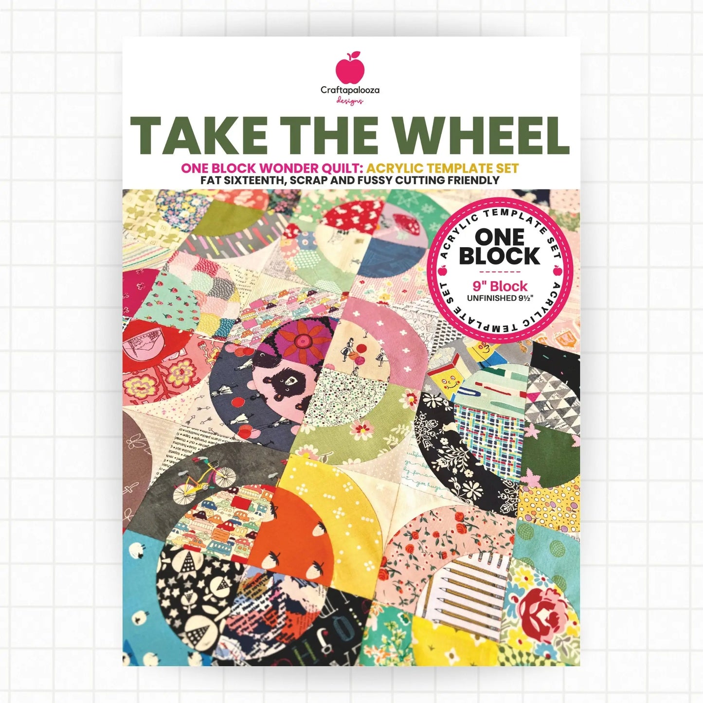 Take the Wheel: ONE BLOCK Acrylic Template Set Craftapalooza Designs