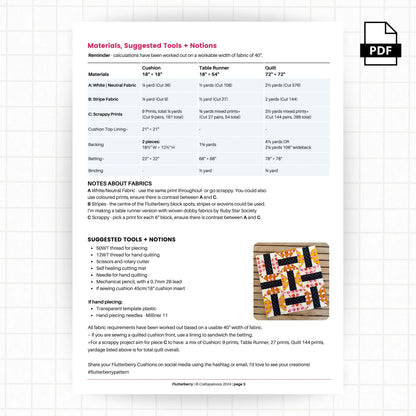 Flutterberry: PDF Pattern Craftapalooza Designs