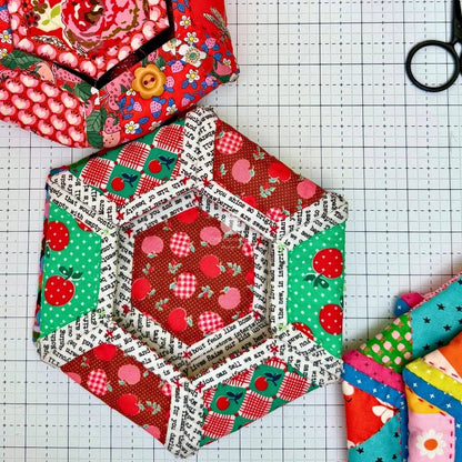 Blossie Basket PDF Pattern (Quilt as you go)