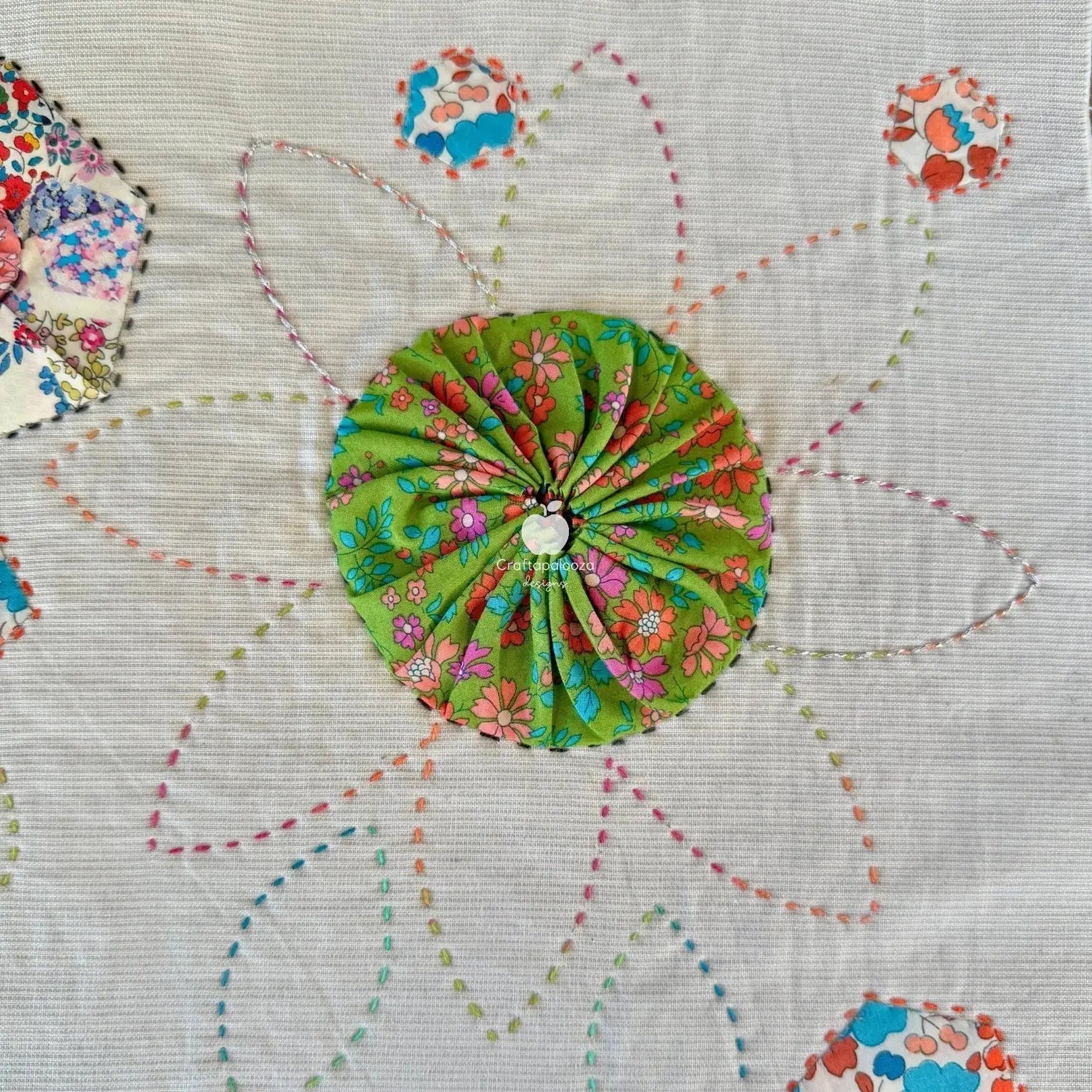 Florafield Pillow PDF Pattern (20in x 20in/50cm x 50cm) 