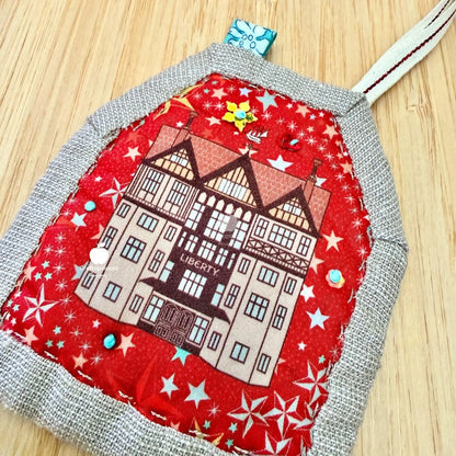 SweetHaus PDF Pattern: Quilt-as-you-go - Bag Charm | Christmas Ornament | Needle Nest