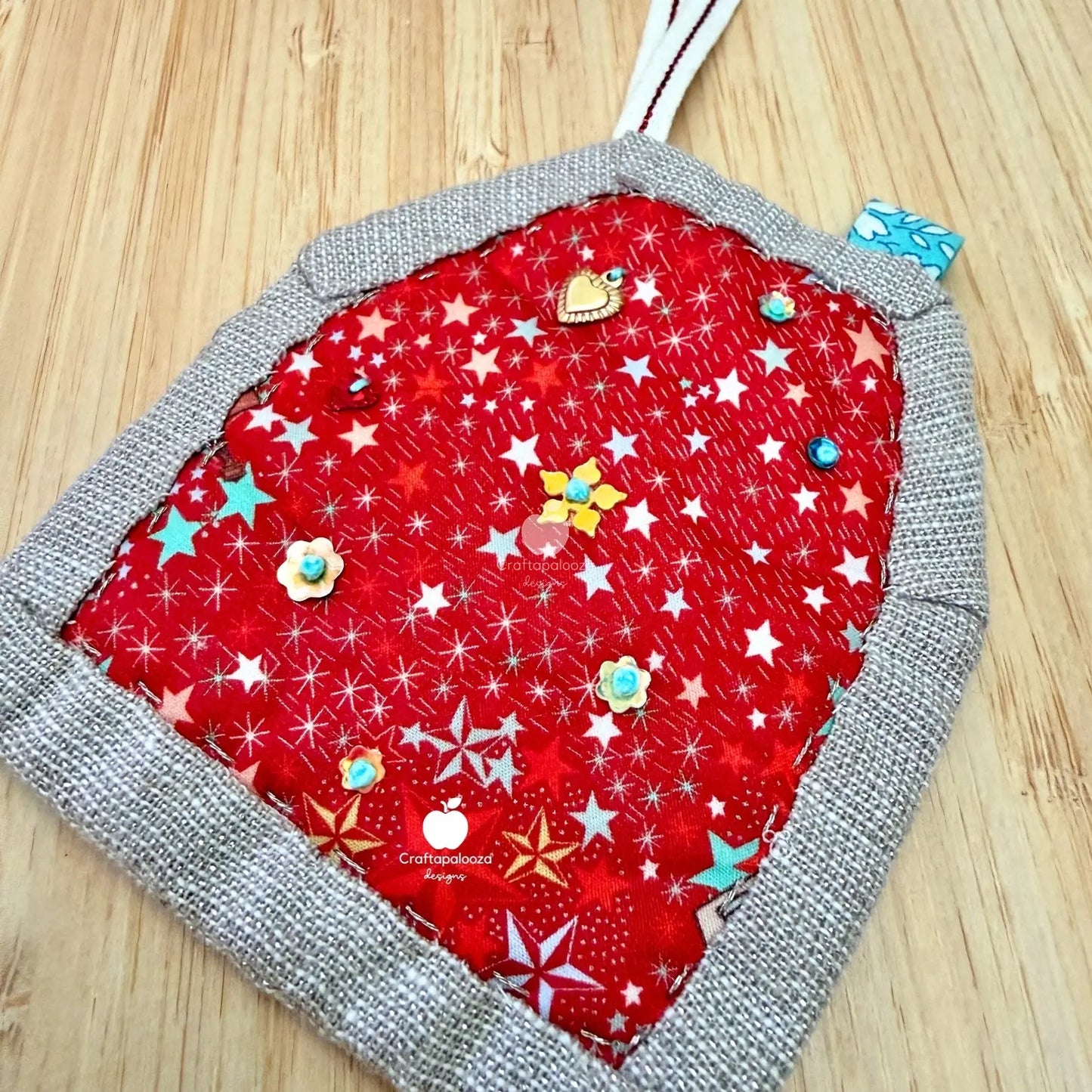 SweetHaus PDF Pattern: Quilt-as-you-go - Bag Charm | Christmas Ornament | Needle Nest