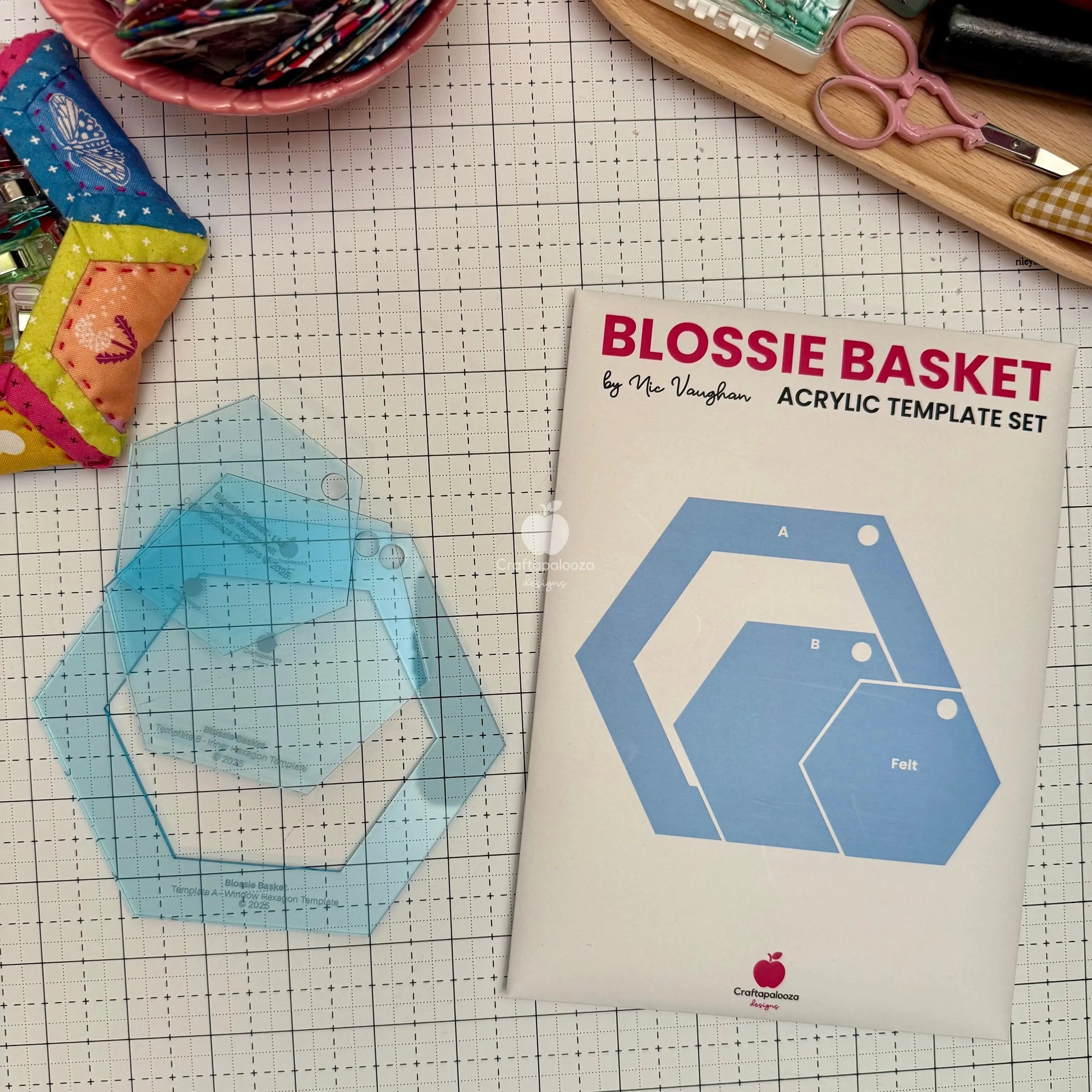 Blossie Basket PDF Pattern - Merry Little Christmas Craftapalooza Designs