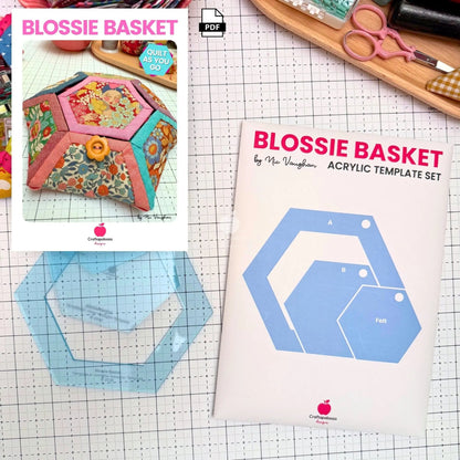 Blossie Basket PDF Pattern (Quilt as you go)