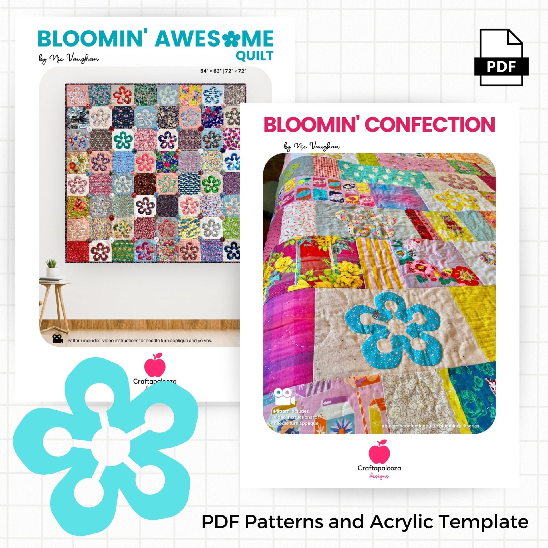 Bloomin Quilt SeriesCraftapalooza DesignsPDF Pattern